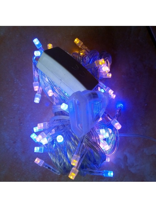 Новогодняя светодиодная гирлянда 100LED 8м сине-желтый