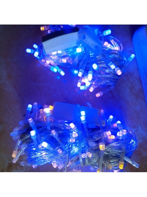 Новогодняя светодиодная гирлянда 100LED 8м сине-желтый