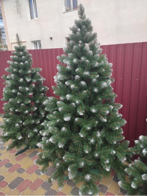 Снігова Королева 1.80 м з білими кінчиками ялинка штучна новорічна..