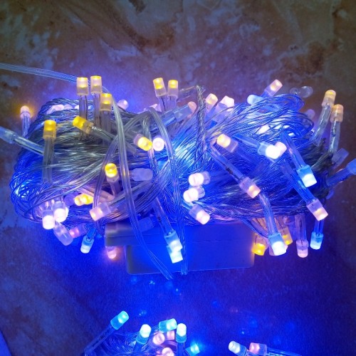 Новорічна світлодіодна гірлянда 200LED 13м синьо-жовтий Новорічна світлодіодна гірлянда 200LED 13м синьо-жовтий