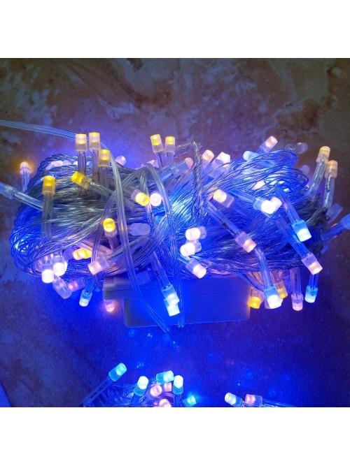 Новорічна світлодіодна гірлянда 200LED 13м синьо-жовтий