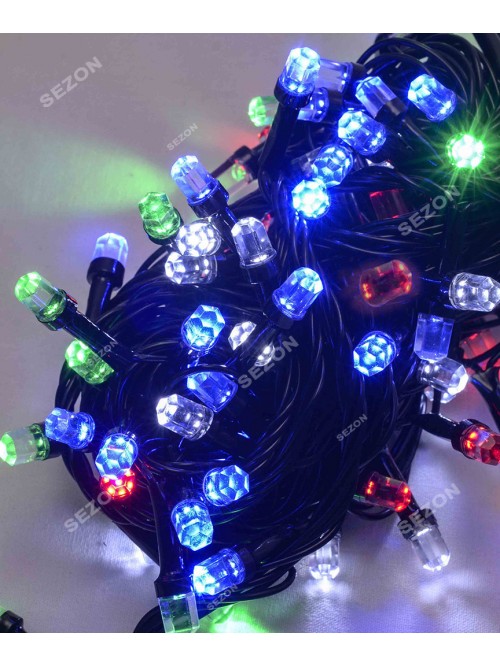 Новогодняя светодиодная гирлянда РУБИН 100LED мультикольор