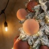 Новорічні ігнрашки набір "Оксамит" 40 шт. Бежево-коричневий. Подарунковий набір ялинкових кульок Кульки на ялинку