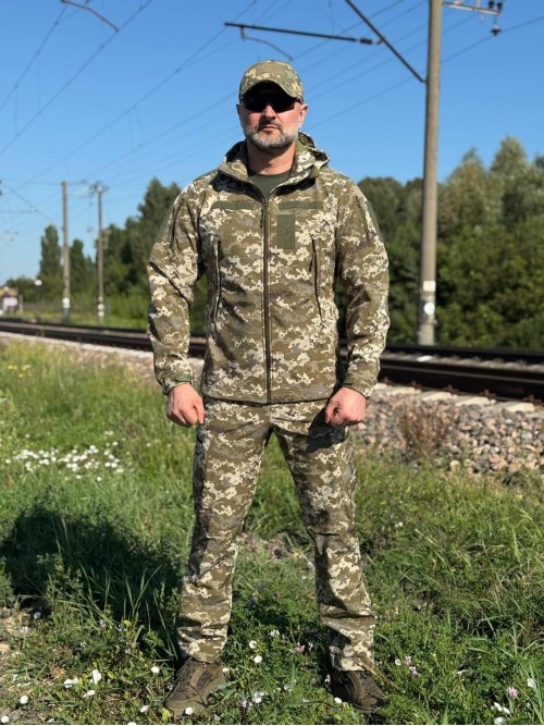 Штани тактичні Soft Shell Піксель