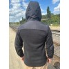 Флісова кофта чорна з капюшоном