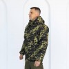 Бушлат тактичний зимовий короткий темний Піксель із капюшоном