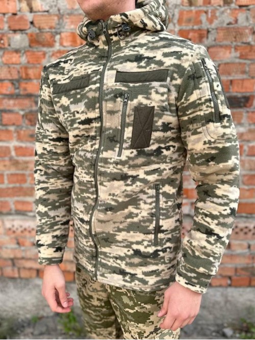 Флісова кофта піксель з капюшоном v2 Флісова кофта піксель з капюшоном v2