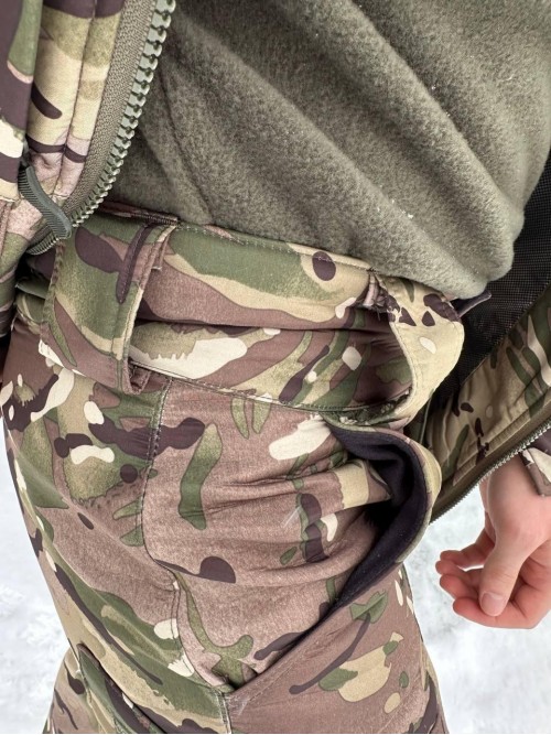 Штани мультикам дюспо на флісі