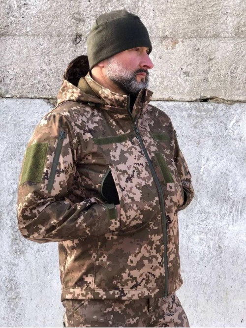 Тактична куртка Soft Shell Піксель Демі Тактична куртка Soft Shell Піксель Демі