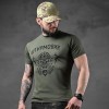 Футболка тактична з принтом Штурмовик олива CoolMax