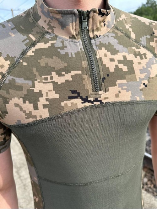 Тактична сорочка (убакс) піксель вологовідвідний coolpas з коротким рукавом Тактична сорочка (убакс) піксель вологовідвідний coolpas з коротким рукавом