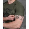 Футболка тактична з принтом Піхота олива CoolMax