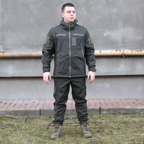 Тактична весняна куртка Soft Shel Олива Тактична весняна куртка Soft Shel Олива
