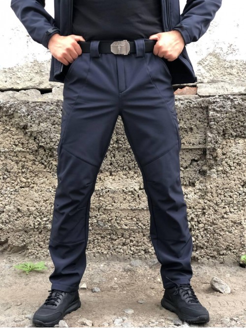 Штани тактичні сині Soft-Shell ДСНС демісезон Штани тактичні сині Soft-Shell ДСНС демісезон
