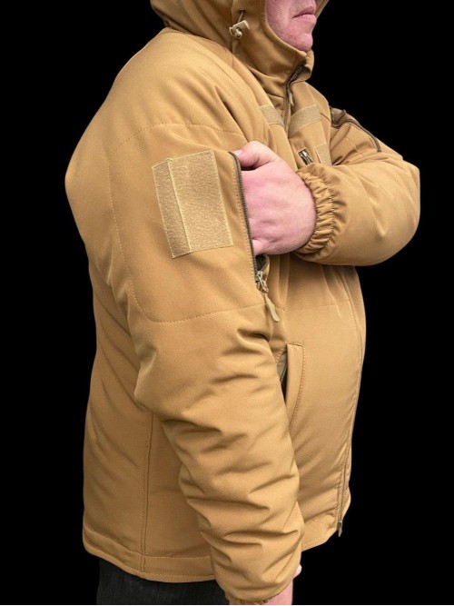 Зимова тактична куртка Soft Shell з утепленням Omni-Heat Койот Зимова тактична куртка Soft Shell з утепленням Omni-Heat Койот