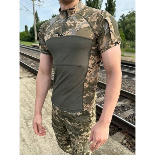 Тактична сорочка (убакс) піксель вологовідвідний coolpas з коротким рукавом Тактична сорочка (убакс) піксель вологовідвідний coolpas з коротким рукавом