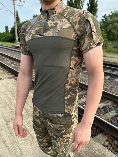 Тактична сорочка (убакс) піксель вологовідвідний coolpas з коротким рукавом