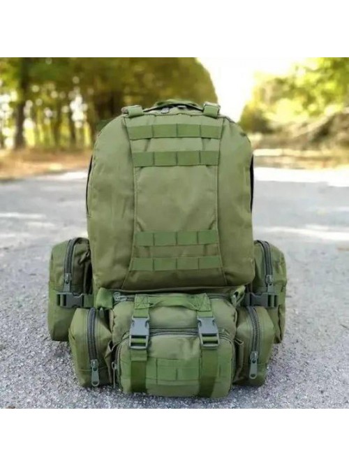 Рюкзак тактичний з підсумками/системою Molle 55 л. Олива, Койот