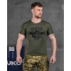 Футболка тактична з принтом Піхота олива CoolMax