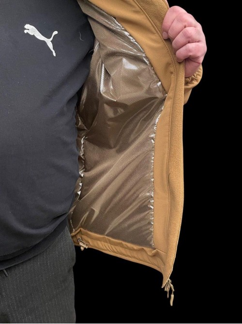 Зимова тактична куртка Soft Shell з утепленням Omni-Heat Койот Зимова тактична куртка Soft Shell з утепленням Omni-Heat Койот
