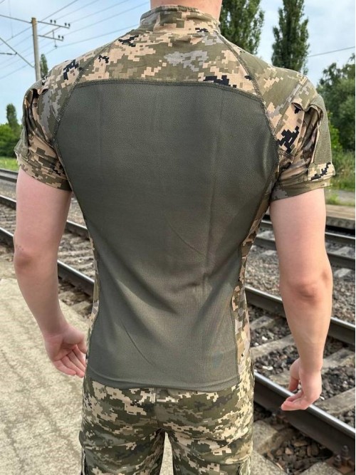Тактична сорочка (убакс) піксель вологовідвідний coolpas з коротким рукавом Тактична сорочка (убакс) піксель вологовідвідний coolpas з коротким рукавом