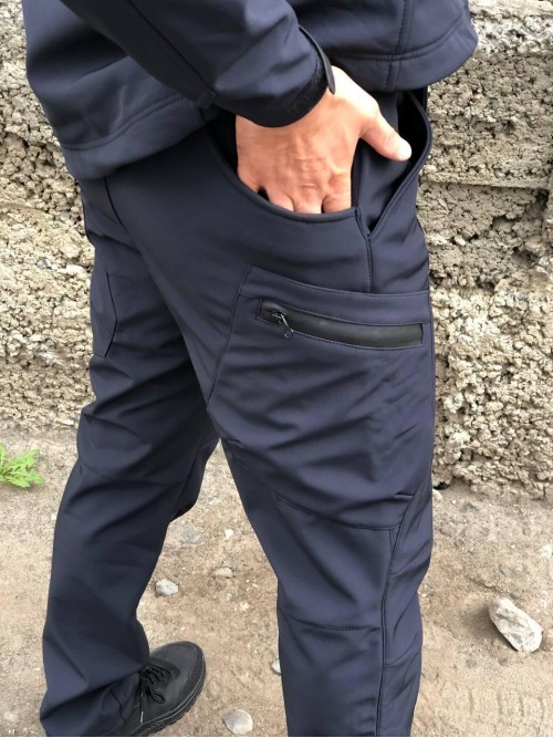 Штани тактичні сині Soft-Shell ДСНС демісезон Штани тактичні сині Soft-Shell ДСНС демісезон