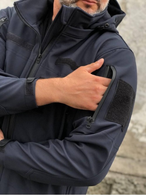 Куртка тактична синя Soft-Shell ДСНС демісезон