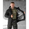 Зимова тактична куртка Soft Shell з утепленням Omni-Heat чорна