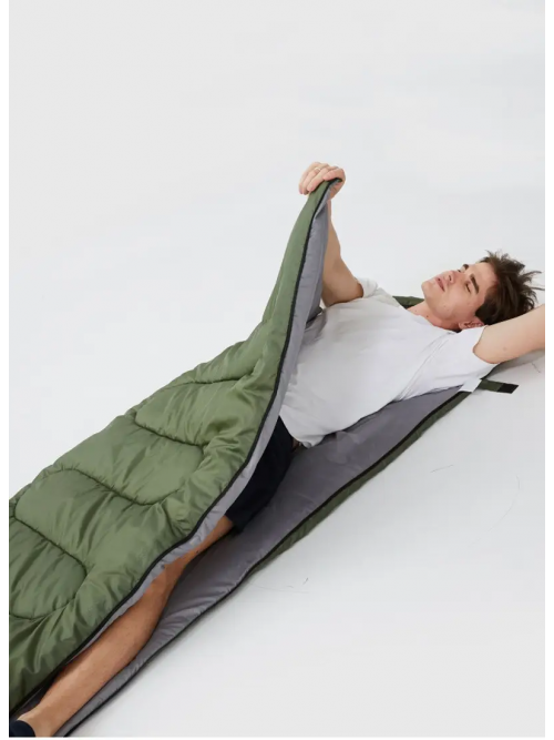 Теплий спальний мішок хакі King Size (210х100см)