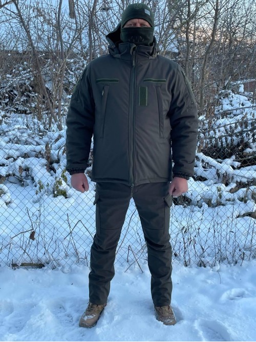 Костюм куртка + штани зимові олива Soft Shell