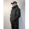 Зимова тактична куртка Soft Shell з утепленням Omni-Heat чорна