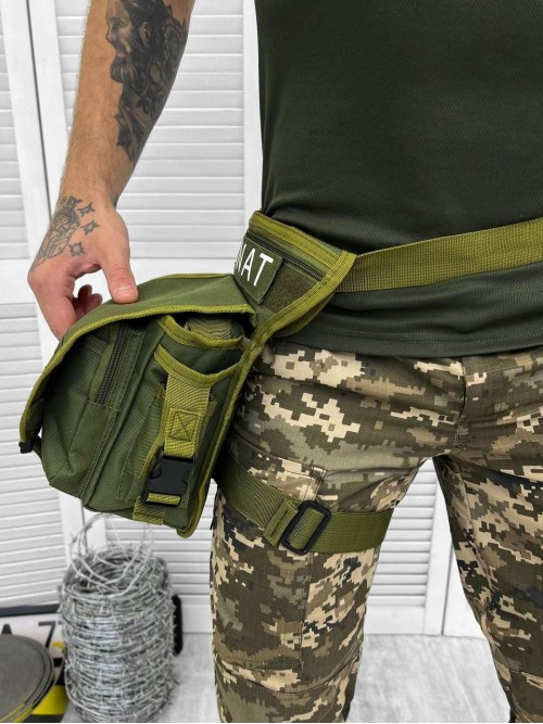 Тактична набедренна сумка хакі "SWAT"