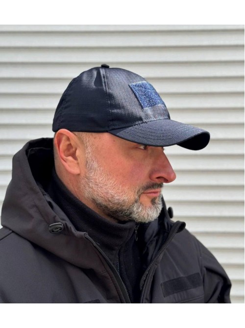 Бейсболка темно - синя з липучкою