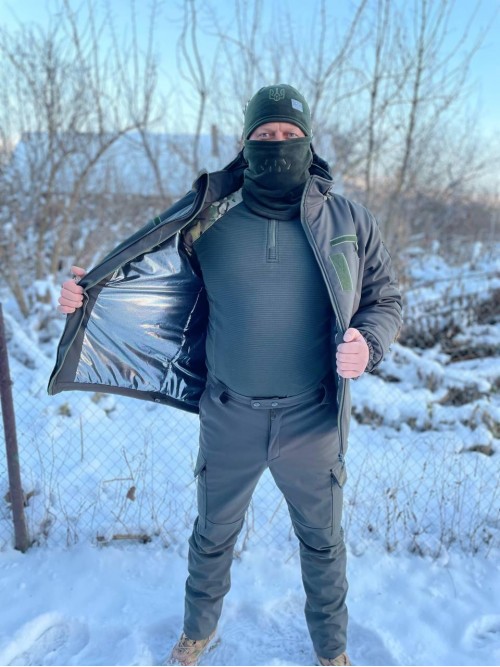 Костюм куртка + штани зимові олива Soft Shell