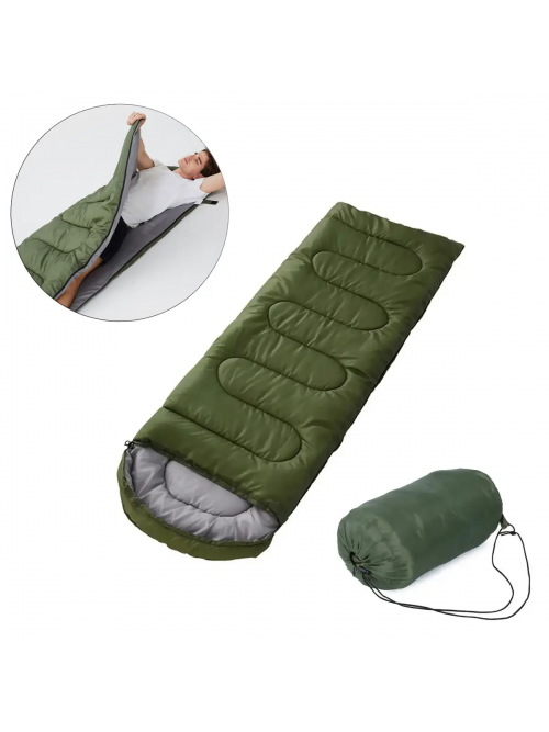 Теплий спальний мішок хакі King Size (210х100см)