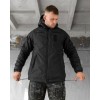 Зимова тактична куртка Soft Shell з утепленням Omni-Heat чорна