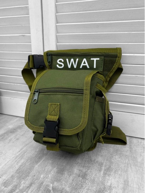 Тактична набедренна сумка хакі "SWAT"