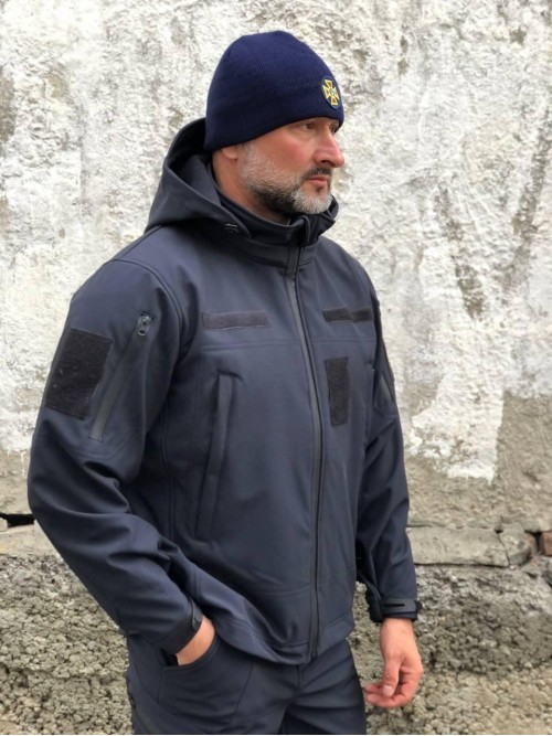 Куртка тактична синя Soft-Shell ДСНС демісезон