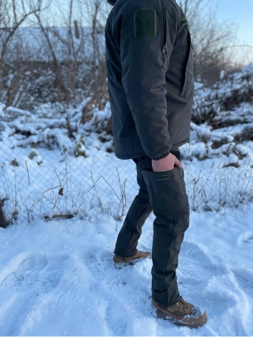 Костюм куртка + штани зимові олива Soft Shell