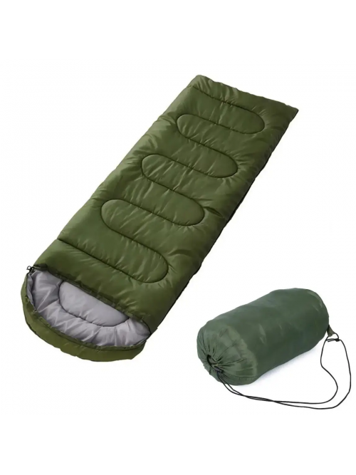 Теплий спальний мішок хакі King Size (210х100см)