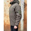 Тепла водонепроникна куртка хакі Soft Shell з утепленням Omni-Heat