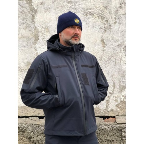 Куртка тактична синя Soft-Shell ДСНС демісезон