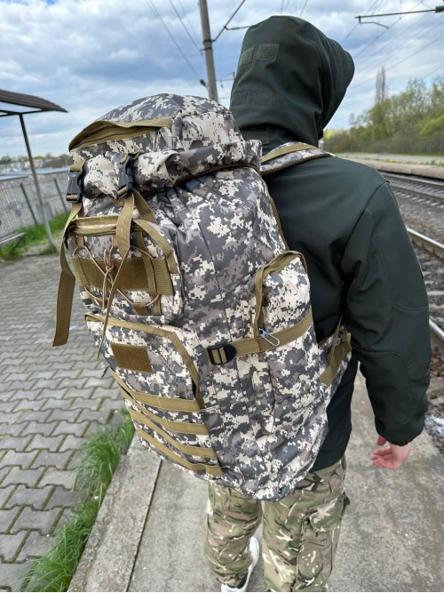 Рюкзак тактичний піксель 80Л