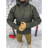 Зимова тактична куртка Soft Shell з утепленням Omni-Heat хакі