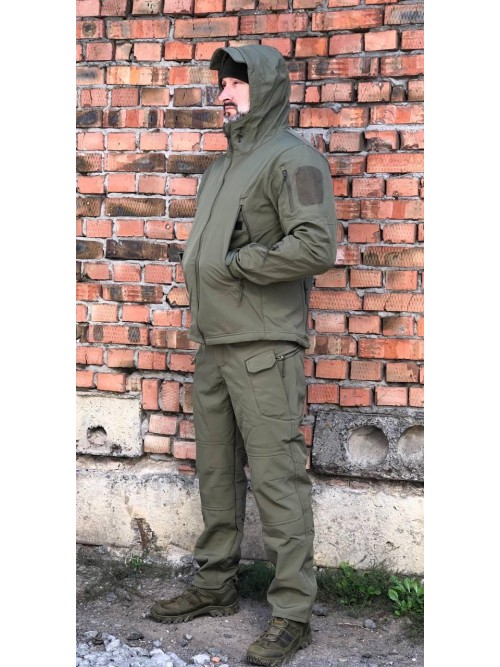 Костюм тактичний хакі Soft Shell демісезон Костюм тактичний хакі Soft Shell демісезон