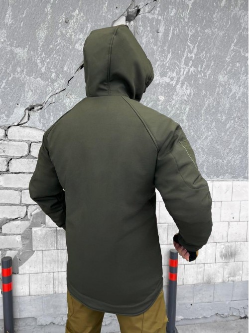 Зимова тактична куртка Soft Shell з утепленням Omni-Heat хакі