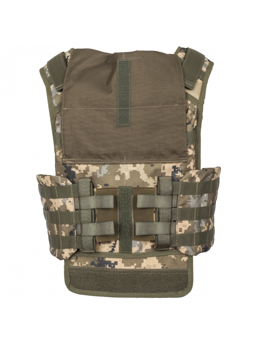 Плитоноска тактична з підсумками MOLLE MM-14 (піксель ЗСУ)
