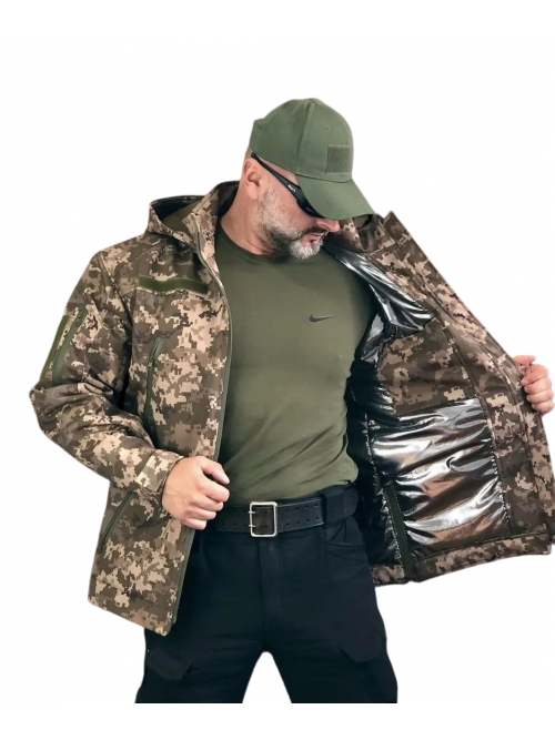 Куртка зимова тактична піксель slimtex / omni-heat.