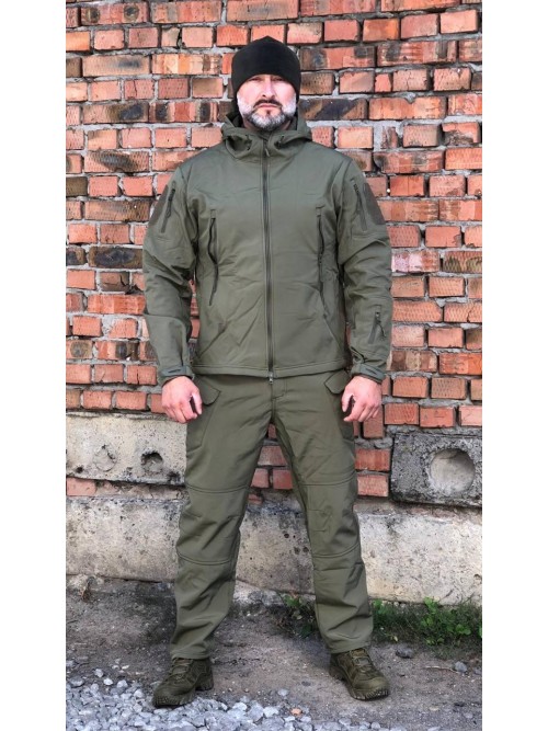 Костюм тактичний хакі Soft Shell демісезон Костюм тактичний хакі Soft Shell демісезон