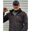 Тактична флісова кофта Чорна з капюшоном